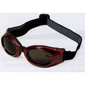 Red Rubber Frame Goggles w/ Shock Absorbent Guard